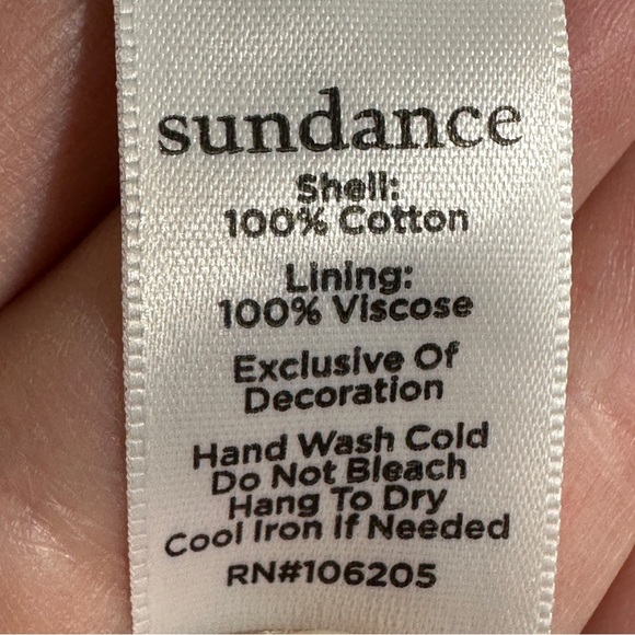 Sundance floral boho dress, semi-sheer gauzy fabric, size Small, cottagecore - Picture 5 of 11